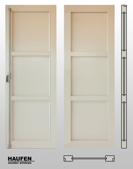 Ξύλινα παντζούρια HAUFEN Ταμπλαδωτό με ταμπλά type FLAT (τύπος 10-10) #0216