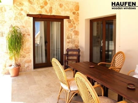 Ξύλινες μπαλκονόπορτες HAUFEN #0410